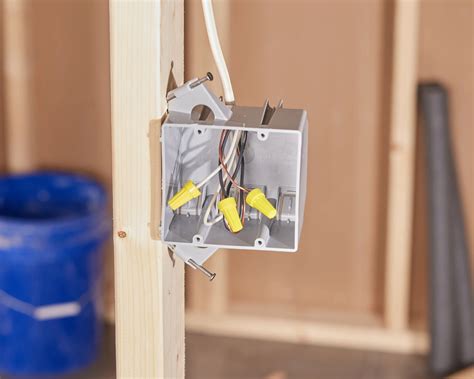 attach round electrical box to stud thru hole|how to attach box to studs.